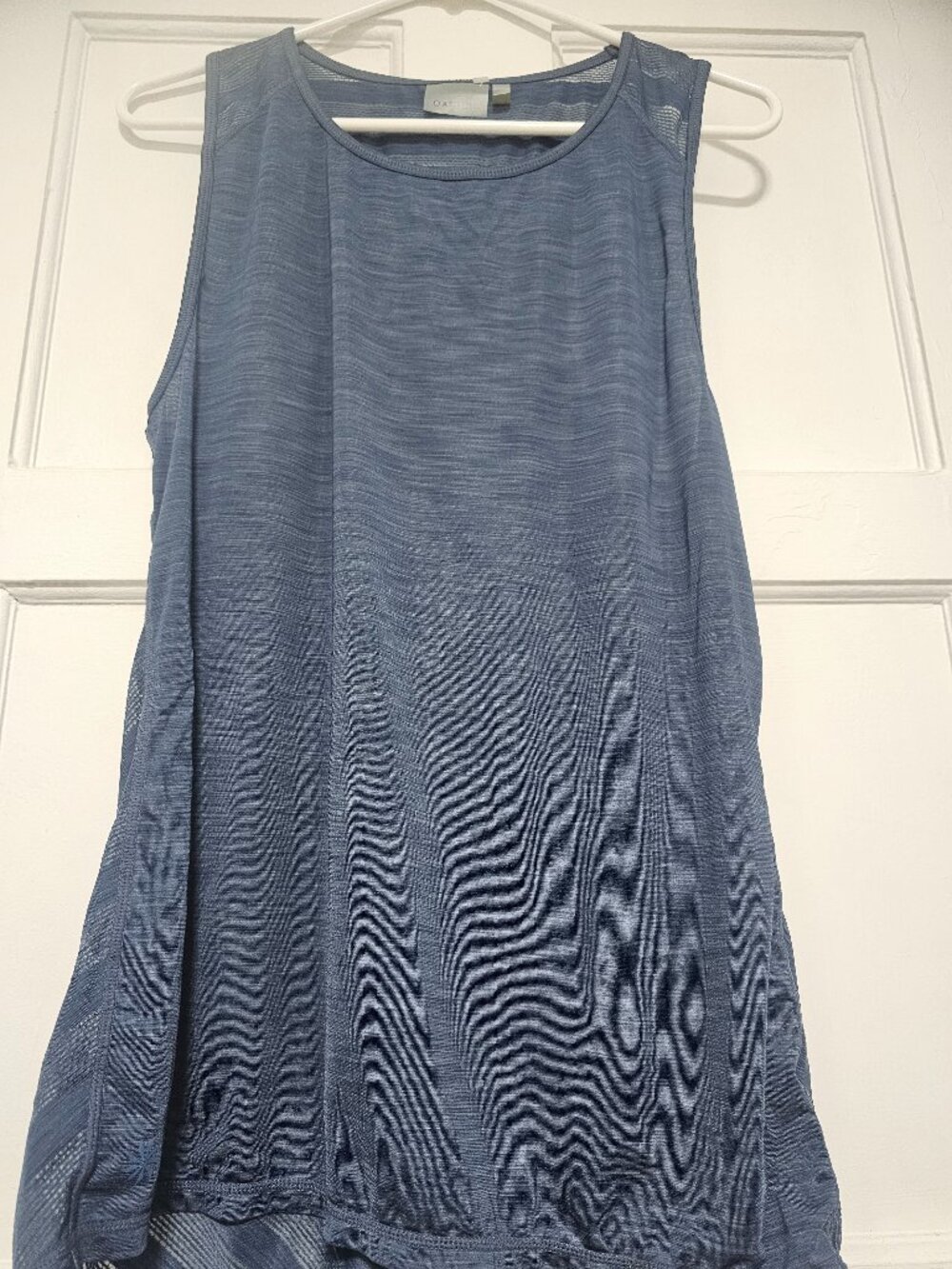 Athleta Women's Blue Mesh Sleeveless Stretch Tank Top